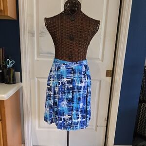LuLaRoe Blue and White A-Line Skirt